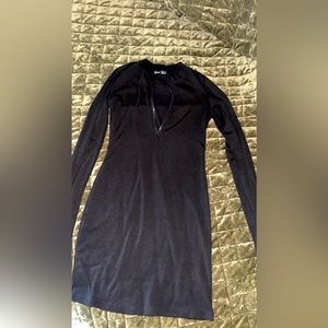 black mini dress